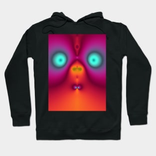 Cute fractal face three Hoodie